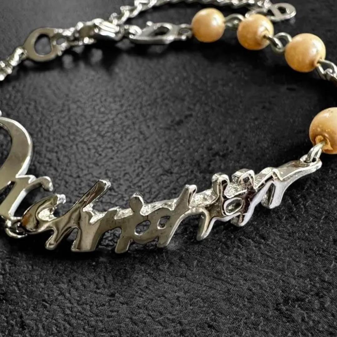 アクセサリー Dior Trotter Pearl Cursive Logo Bracelet