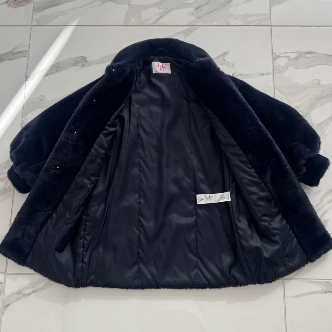 美品　ilgufo 紺　キッズダウン　イルグッフォ　キッズコート　サイズ8