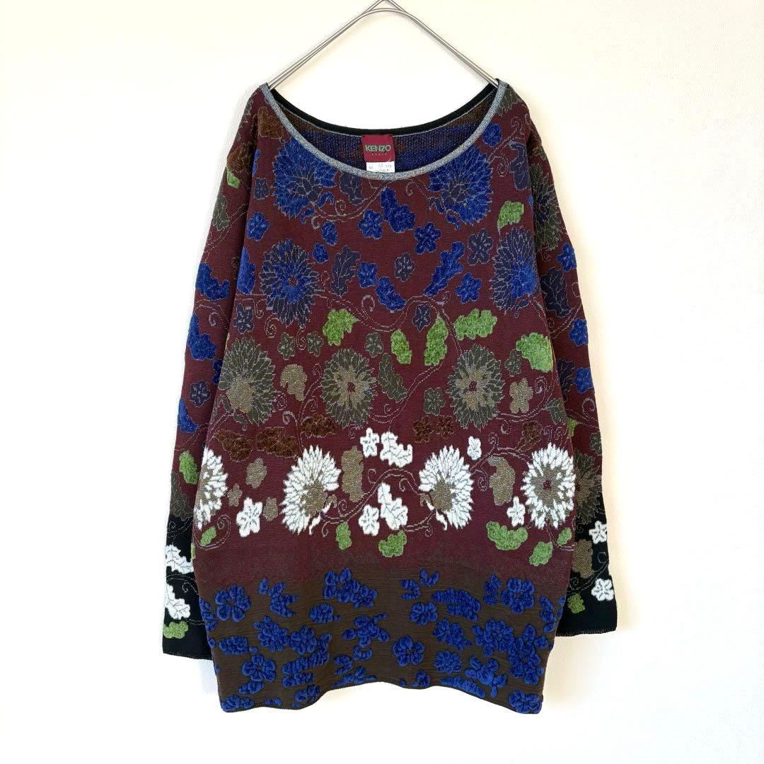 KENZO ケンゾー ニット セーター 花柄 刺繍 ベネカ期 イタリア製