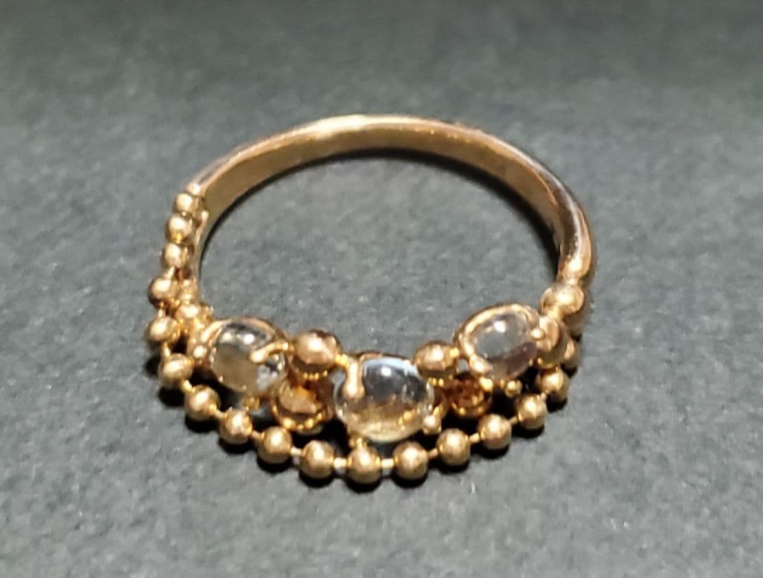 4℃(ヨンドシー) ゴールドリング アクアマリン 18K