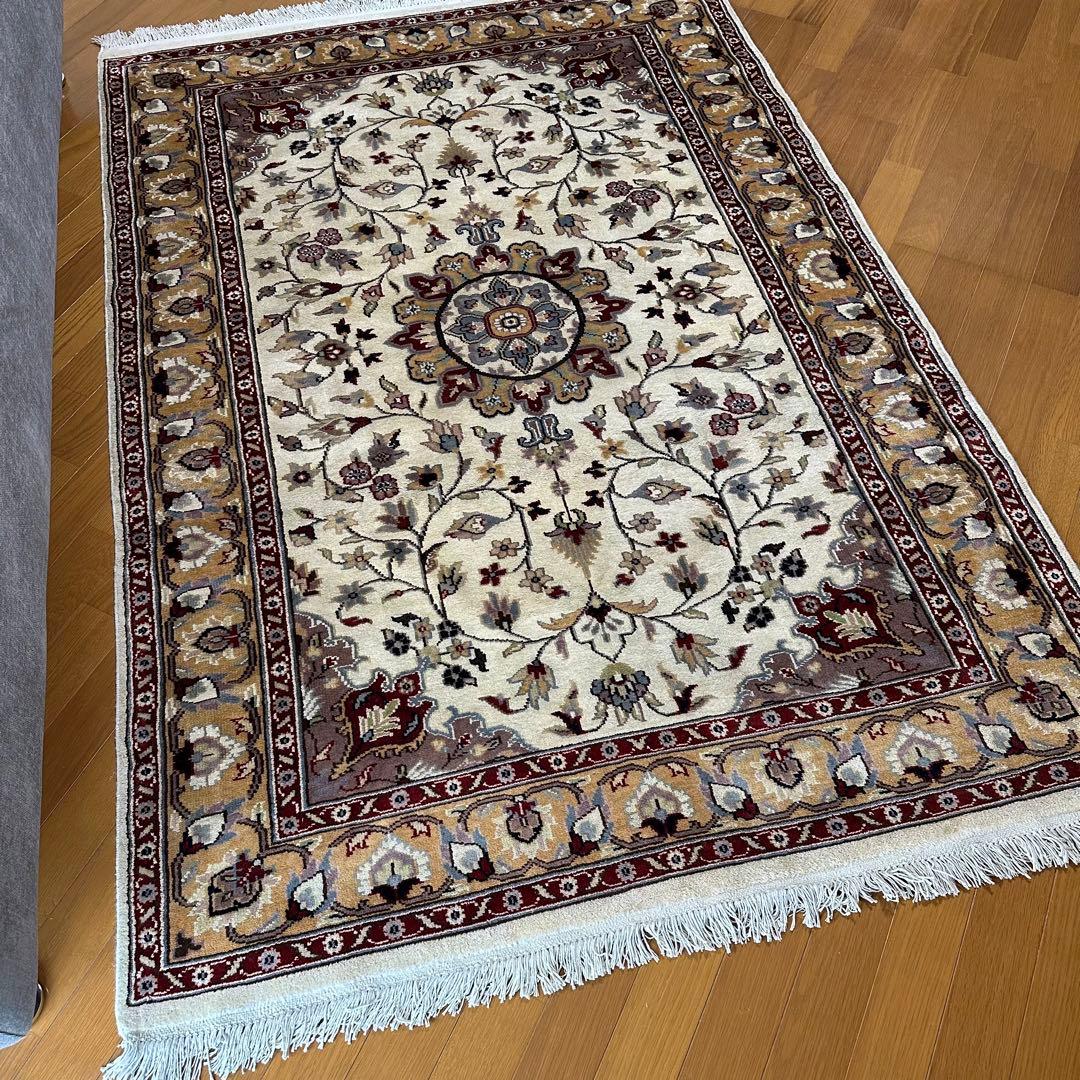 【新品未使用】絨毯　パキスタン産　パキスタン絨毯　シルク　ウール　グラデーション