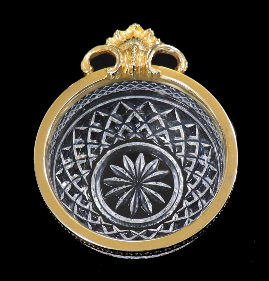 オールド・バカラ 金彩ロカイユ装飾貝殻ボウル 小物入れディアマン ルイ15世様式