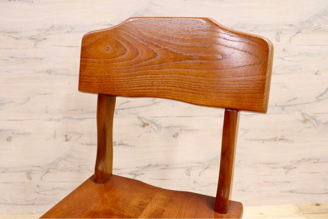 GMHS347B○石橋武士作 伝統木芸士 1人掛けベンチ ダイニングチェア 収