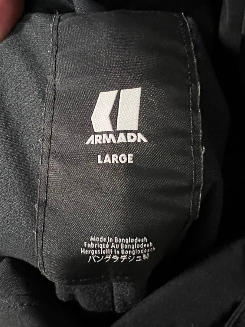 ARMADA ブラック スキーウェア ビブ　Lサイズ