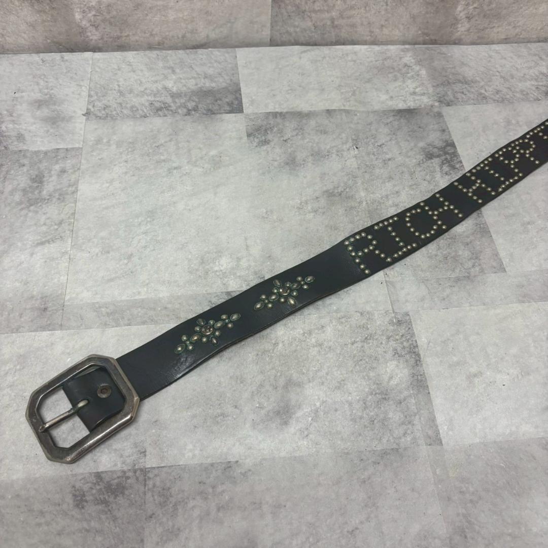 OLD STUD スタッズベルト　ハンドメイド レザー DMG16