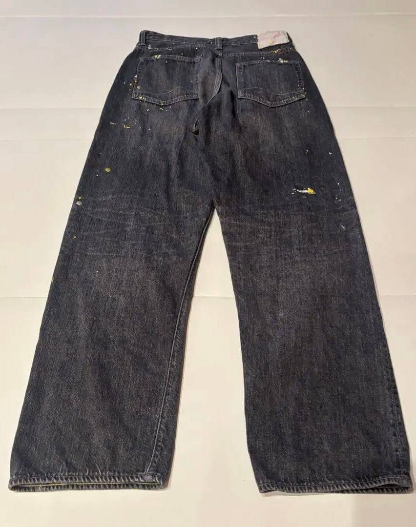 orSlow BEAMS BOY Black Monroe pants ペイント