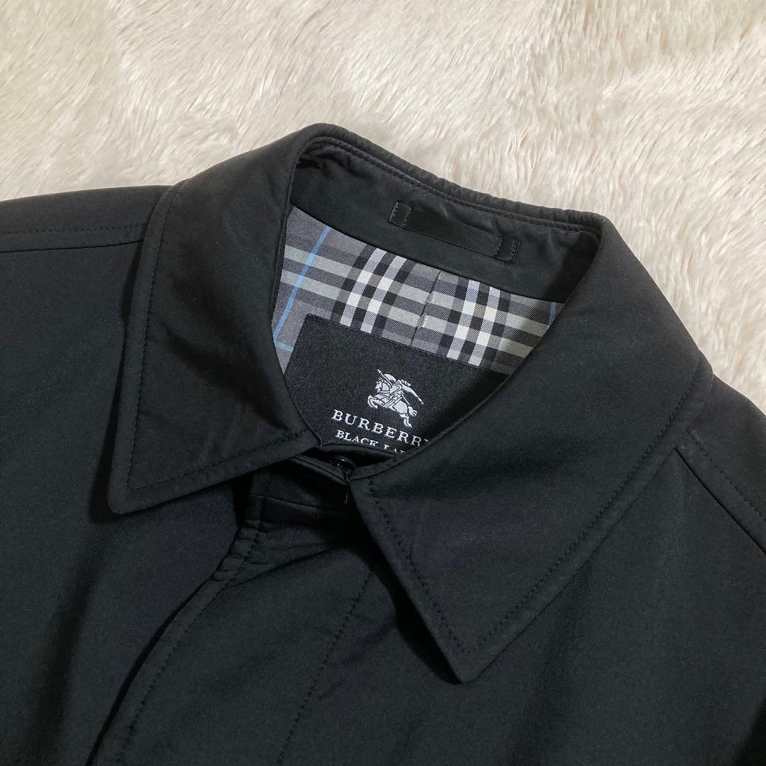 BURBERRY バーバリー ステンカラーコート ロング ノバチェック ブラック