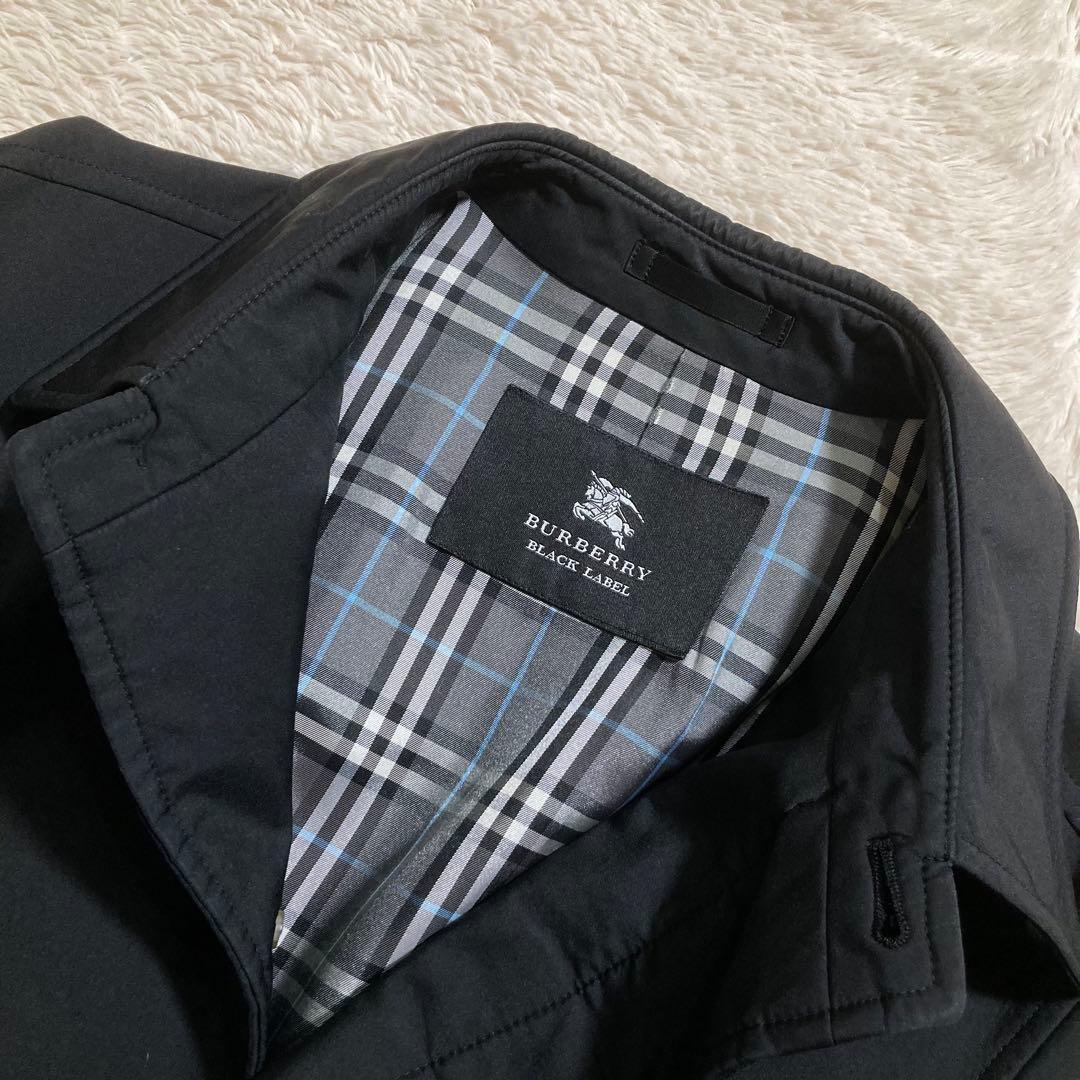 BURBERRY バーバリー ステンカラーコート ロング ノバチェック ブラック