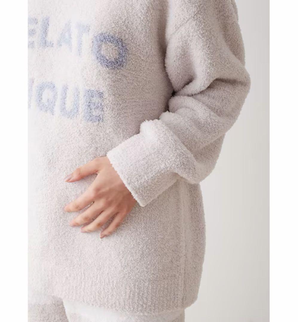GELATO PIQUE フリースセットアップ　ベージュ トップス パンツセット