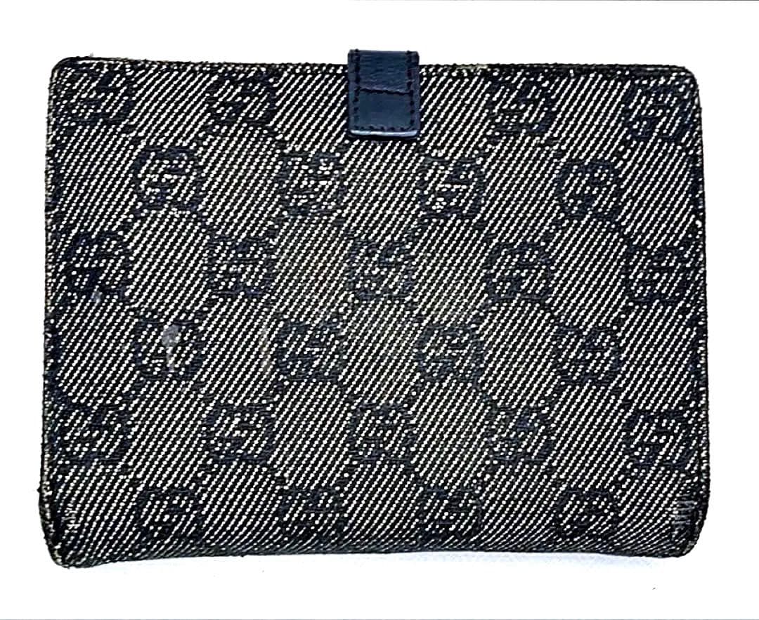 【美品•箱付き】GUCCI グッチ ジャッキー 二つ折り 財布 GG キャンバス
