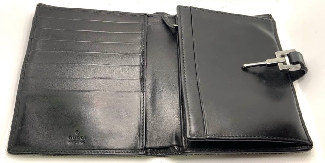 【美品•箱付き】GUCCI グッチ ジャッキー 二つ折り 財布 GG キャンバス