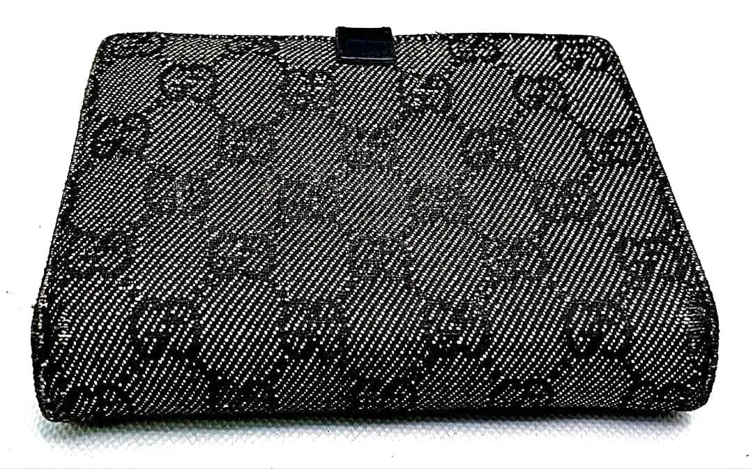 【美品•箱付き】GUCCI グッチ ジャッキー 二つ折り 財布 GG キャンバス