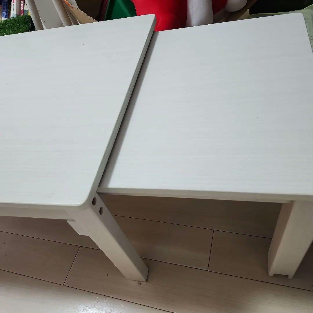 アイリスプラザ伸縮センターテーブル W80-140 RPE80TBLWH取説なし