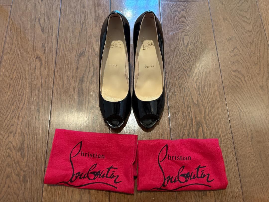 Christian Louboutin （ルブタン）オープントゥ ハイヒール38