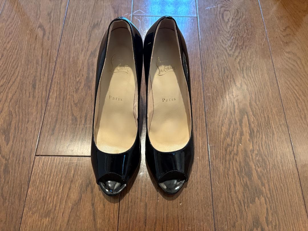 Christian Louboutin （ルブタン）オープントゥ ハイヒール38
