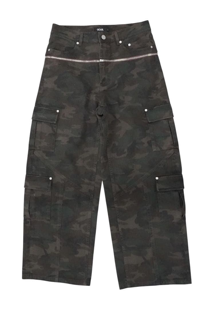 M】goar.archive Camo zipper waisted pants