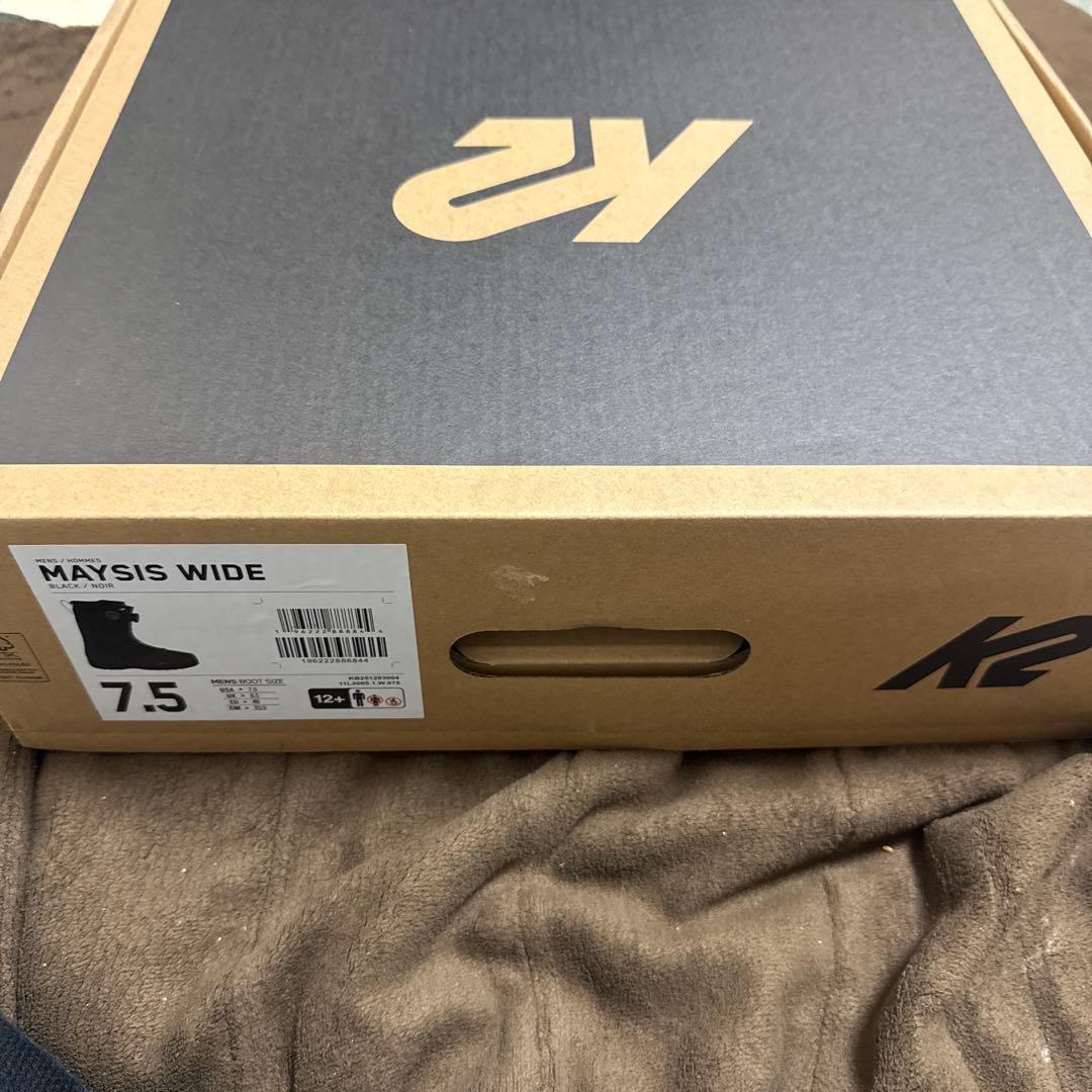 25-26 k2 Maysis Wide スノーボードブーツ 7.5 ブラック