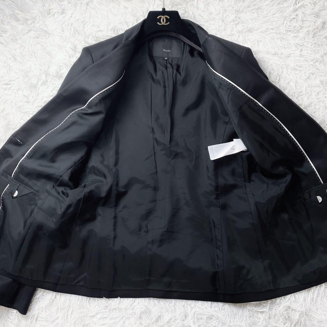 ★希少サイズ美品　iCB complete　パンツスーツ　セットアップ　黒　XL