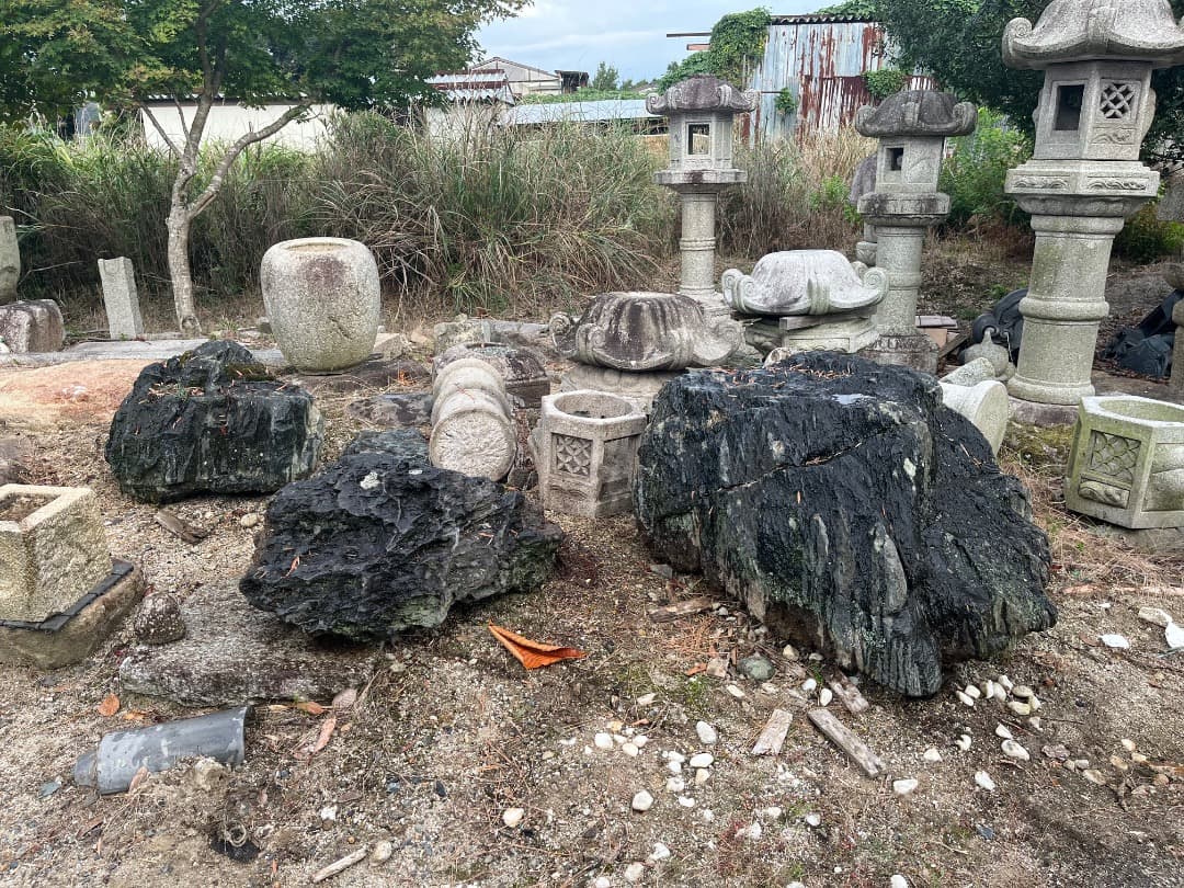 自然石　佐治石　3点セット