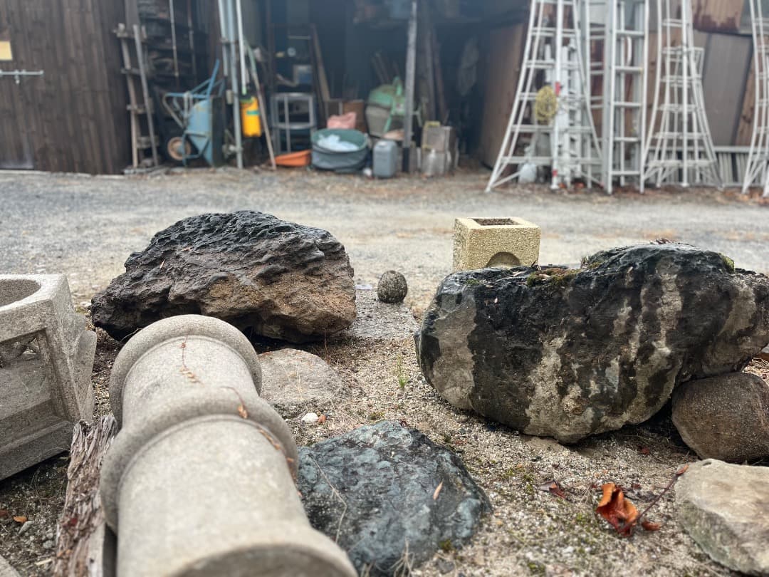 自然石　佐治石　3点セット