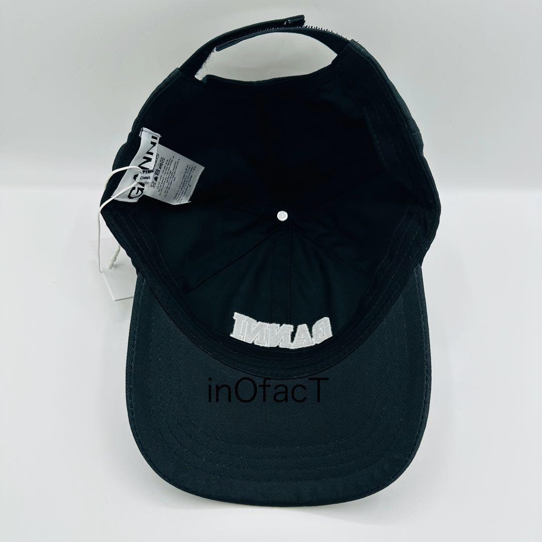 GANNI CAP HAT ガニー ロゴキャップ ベースボールキャップ ブラック