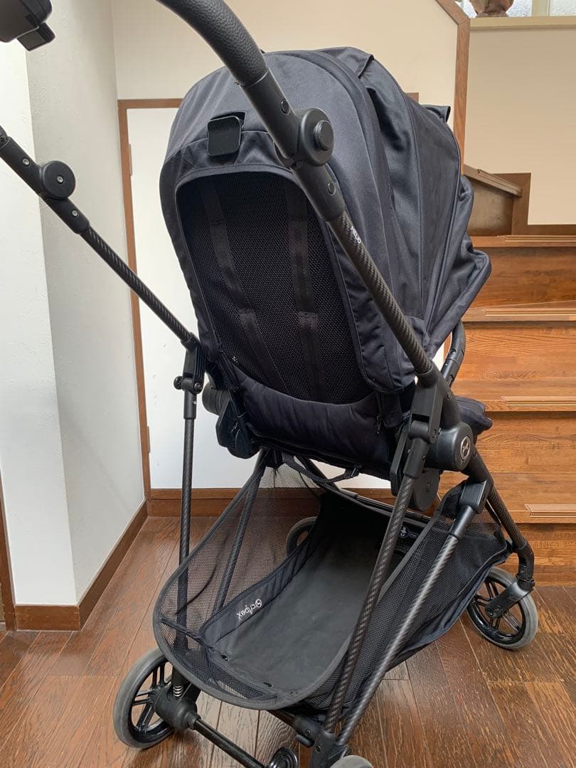 cybex メリオカーボン Black レインカバー付き