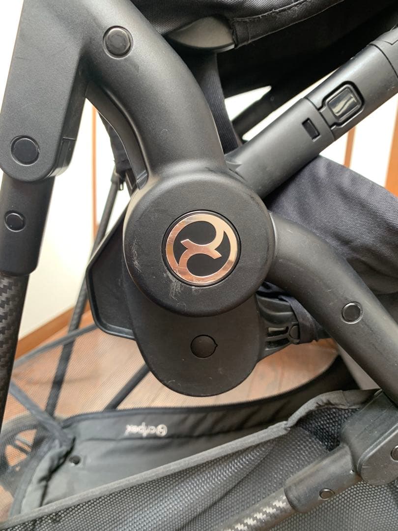 cybex メリオカーボン Black レインカバー付き