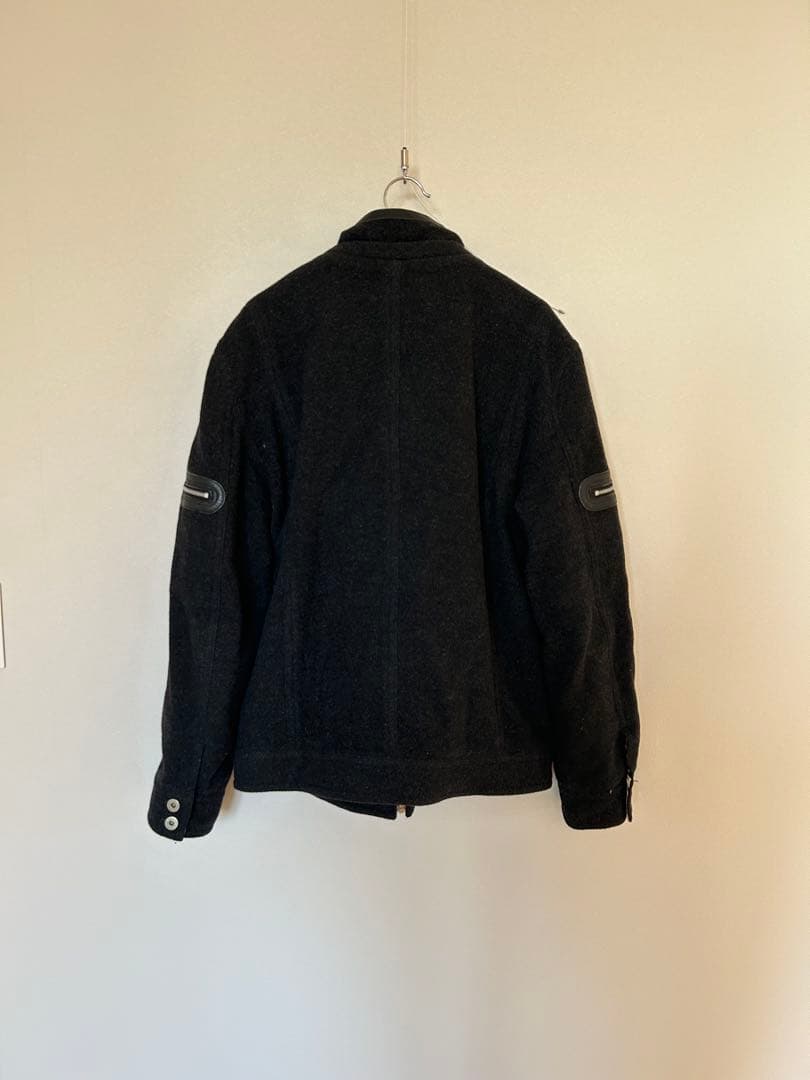 00s BURBERRY BLACK LABEL ウール　フルジップジャケット