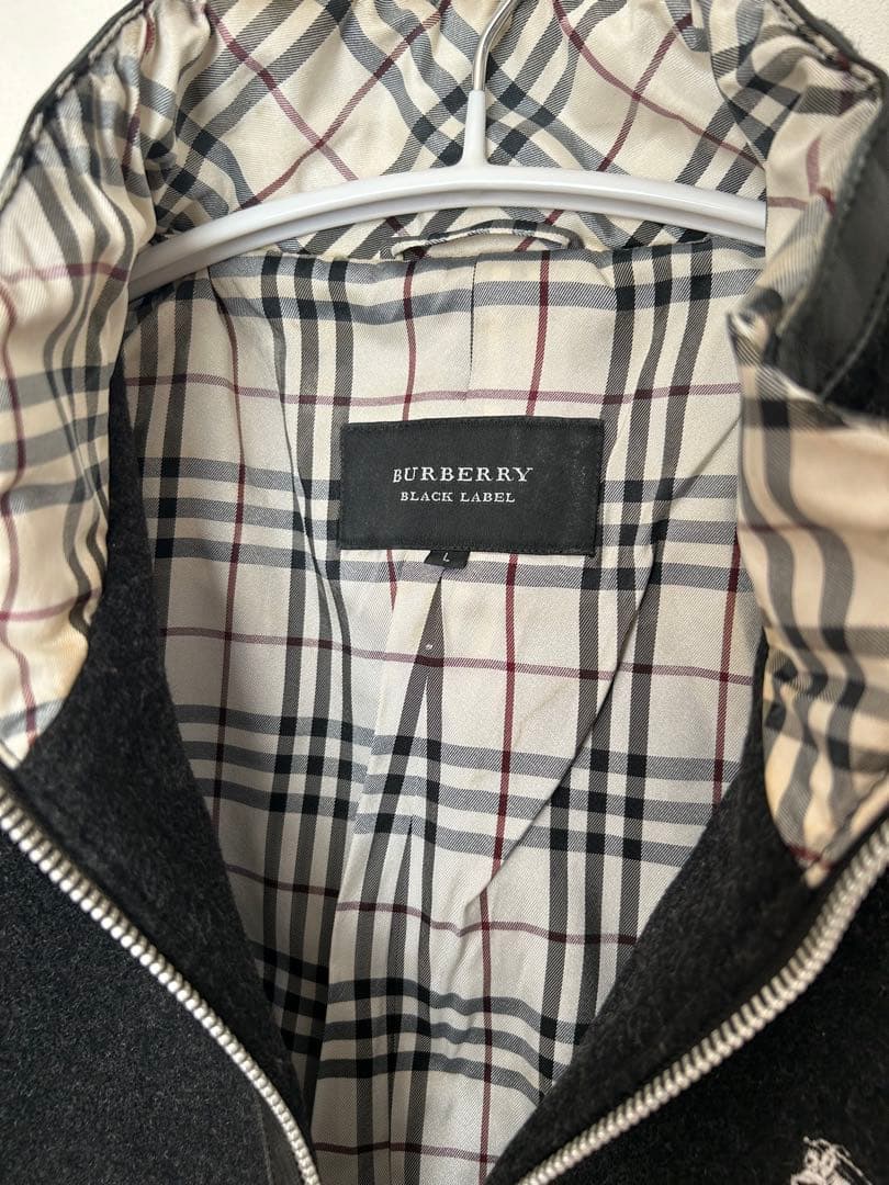 00s BURBERRY BLACK LABEL ウール　フルジップジャケット
