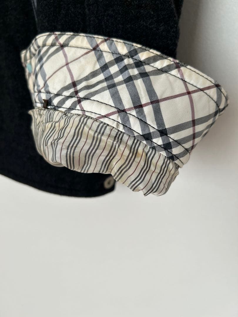 00s BURBERRY BLACK LABEL ウール　フルジップジャケット