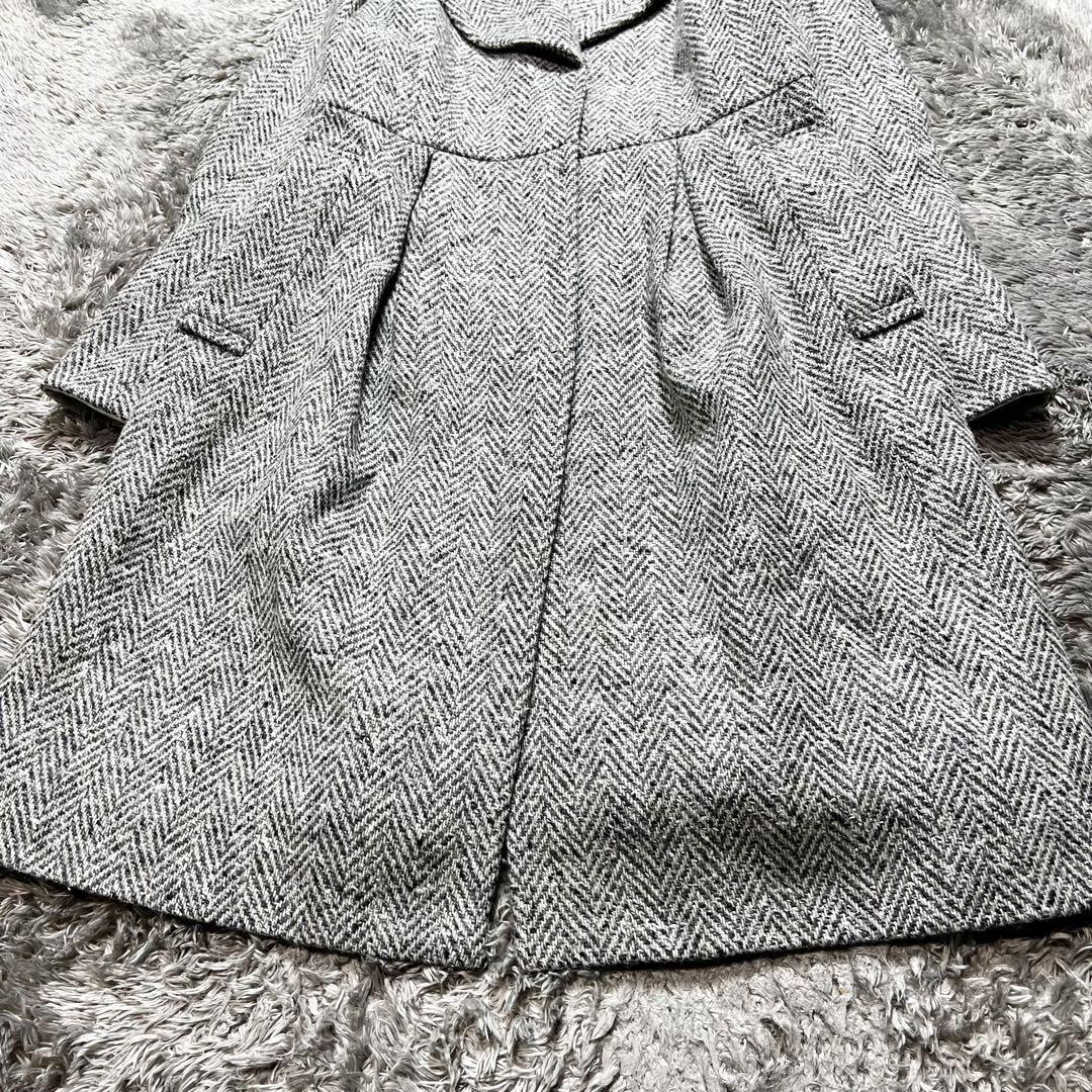 マッキントッシュ シルク混　ウール　ヘリンボーン　チェスターコート　L 美品