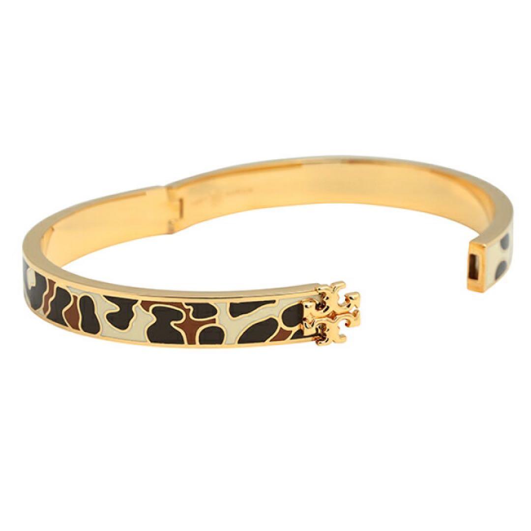 TORY BURCH ブレスレット キラ トリーゴールド/レオパードブロンズ