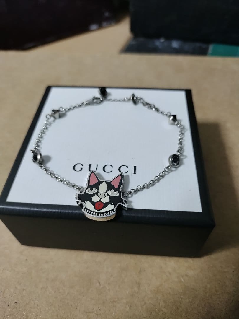 良好品 GUCCI BOSCO&ORSO シルバー925ブレスレット 高級感あり