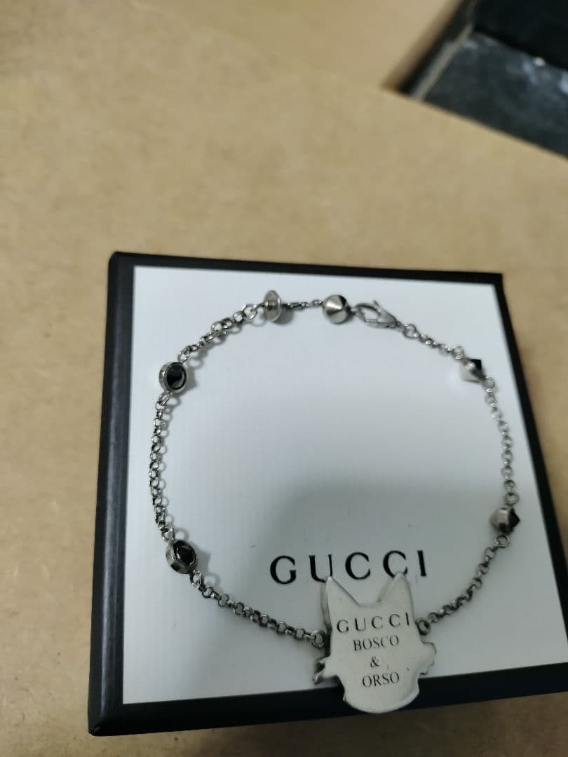 良好品 GUCCI BOSCO&ORSO シルバー925ブレスレット 高級感あり