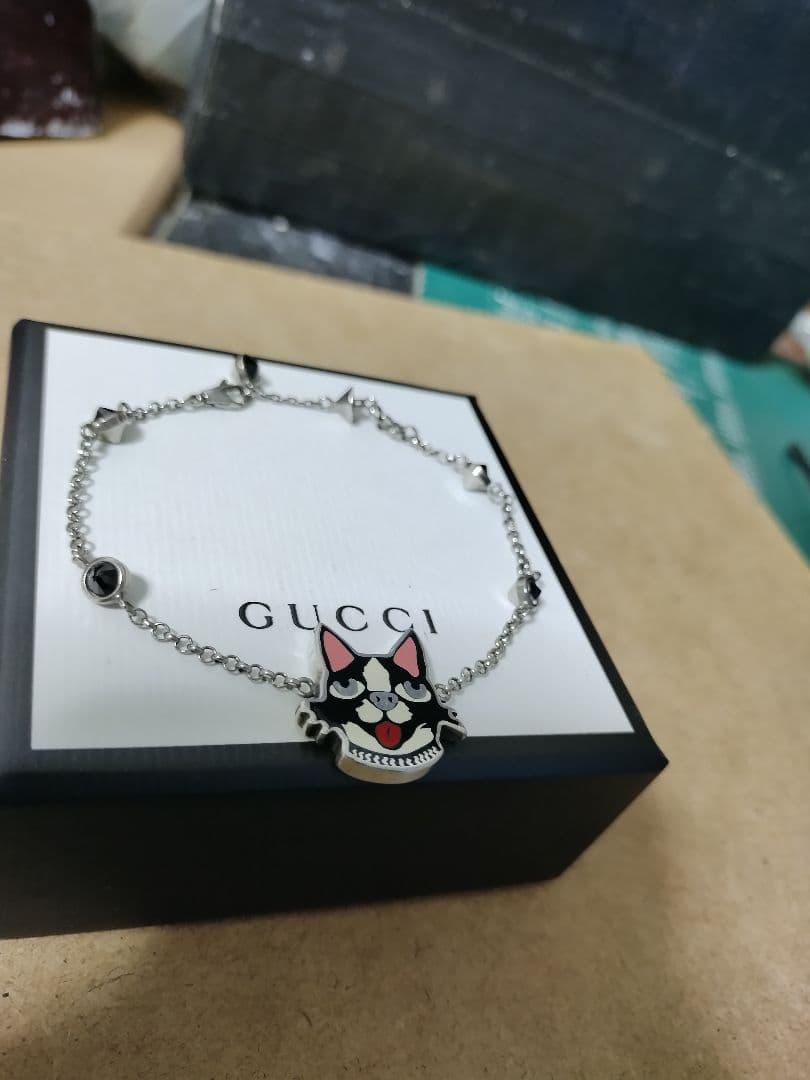 良好品 GUCCI BOSCO&ORSO シルバー925ブレスレット 高級感あり