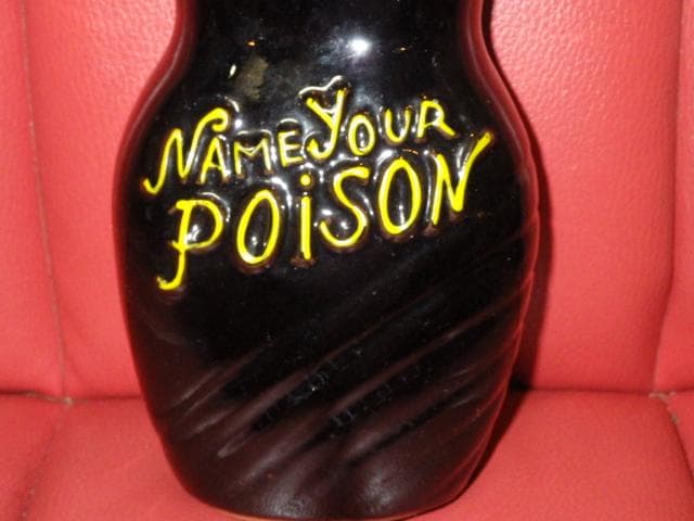 50'S★NAME YOUR POISON★スカル★デカンタ★ビンテージ★毒瓶