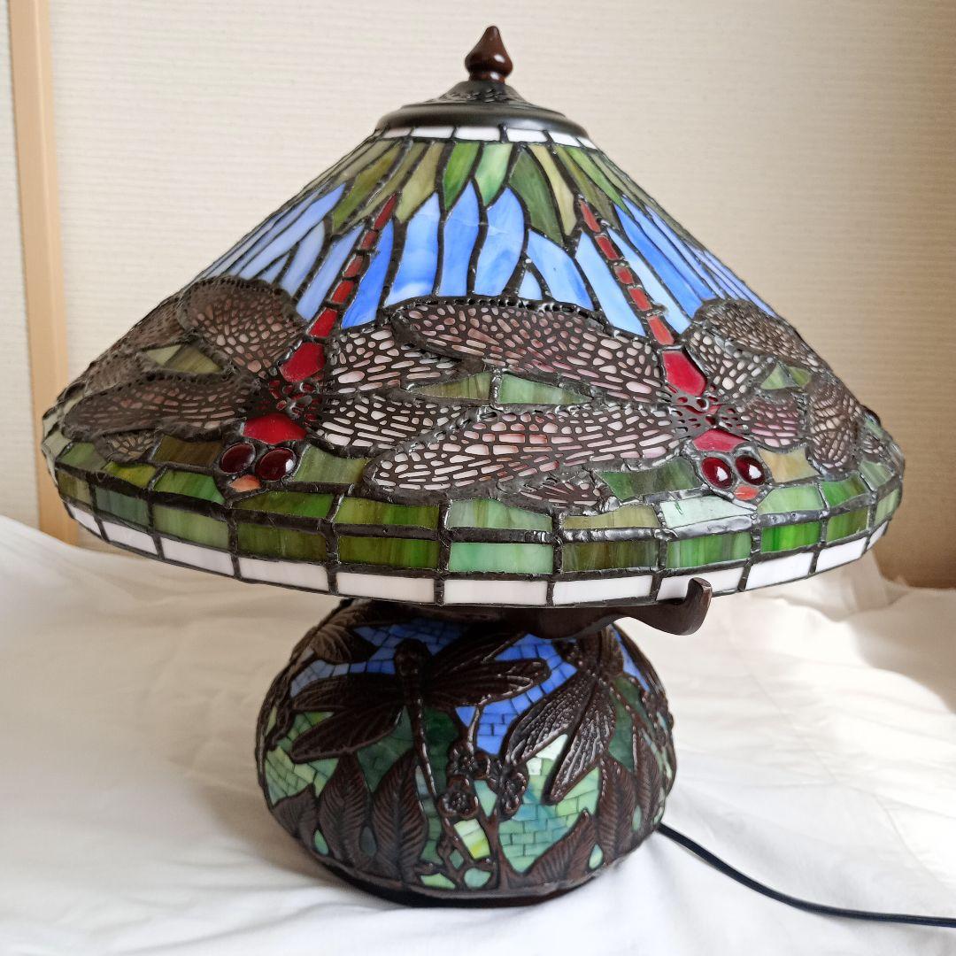 【希少の逸品】ティファニー レプリカステンドグラスランプ ドラゴンフライ