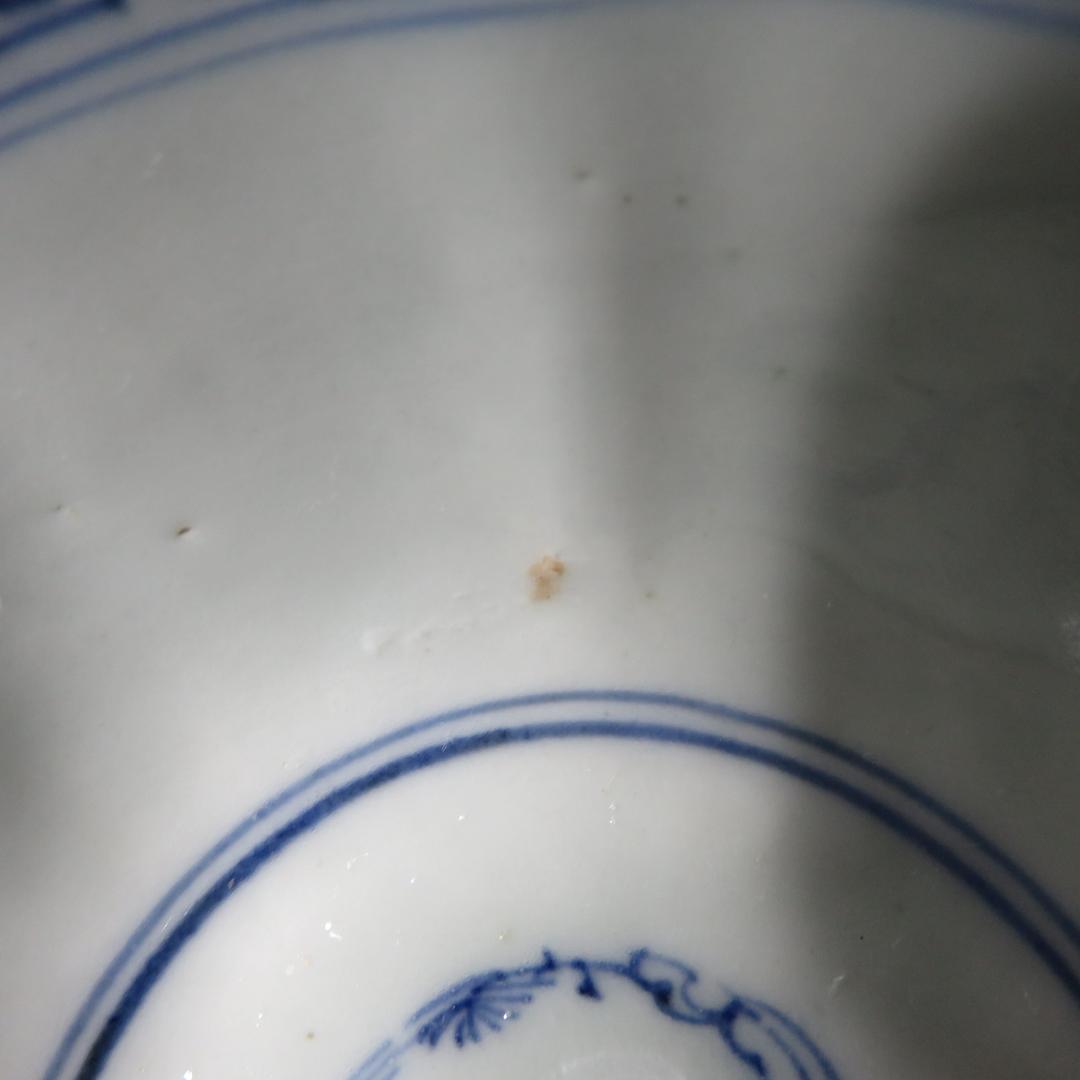 蕎麦猪口 5ケ 染付 向付 線画 古伊万里 窯傷 松竹梅 花文様