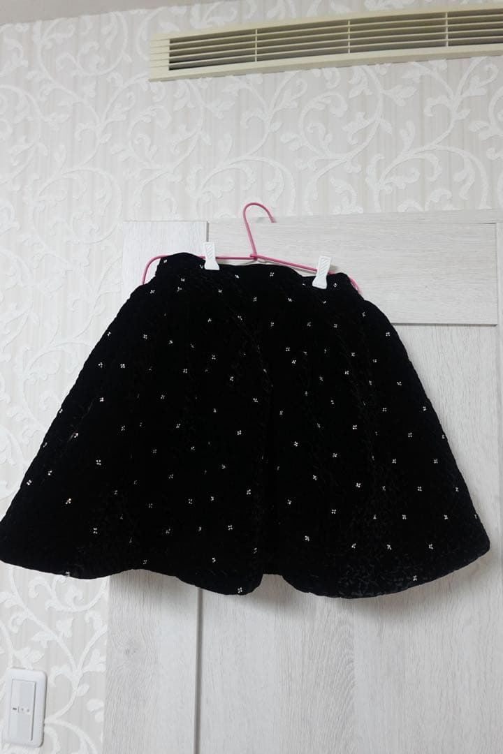 ecmile エクミール VELVET BEADS SKIRT