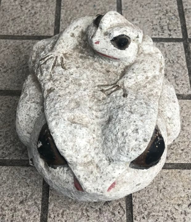 ⬛️ 稀少！⬛️ 珍品！⬛ 縁起物！⬛️️ 石　親子 かえる（カエル）の置き物（置物）！