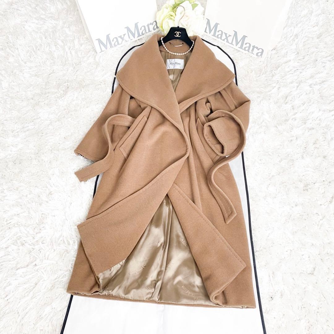 ★新品同様★MaxMara マックスマーラ白タグ キャメル ロングコート★