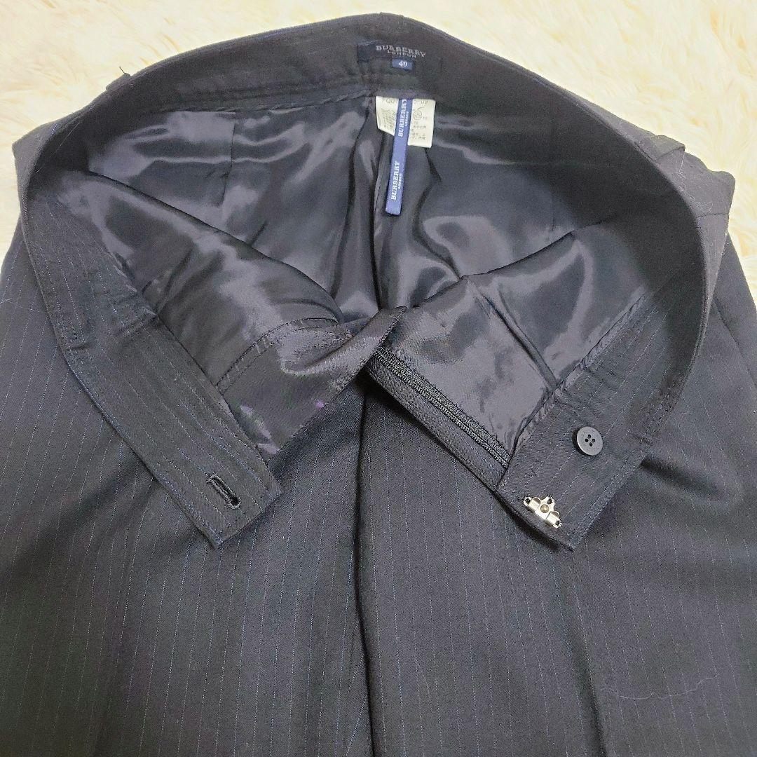 極美品✨ バーバリーロンドン セットアップ ホースロゴ ノバチェック パンツ 黒