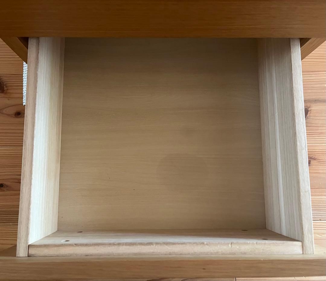 無印良品 4段　チェスト 引出し 脚 オーク材