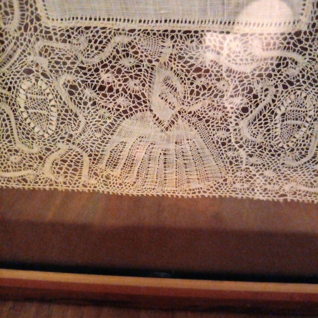 ベルギー ブルージュ アンティーク レース 額装