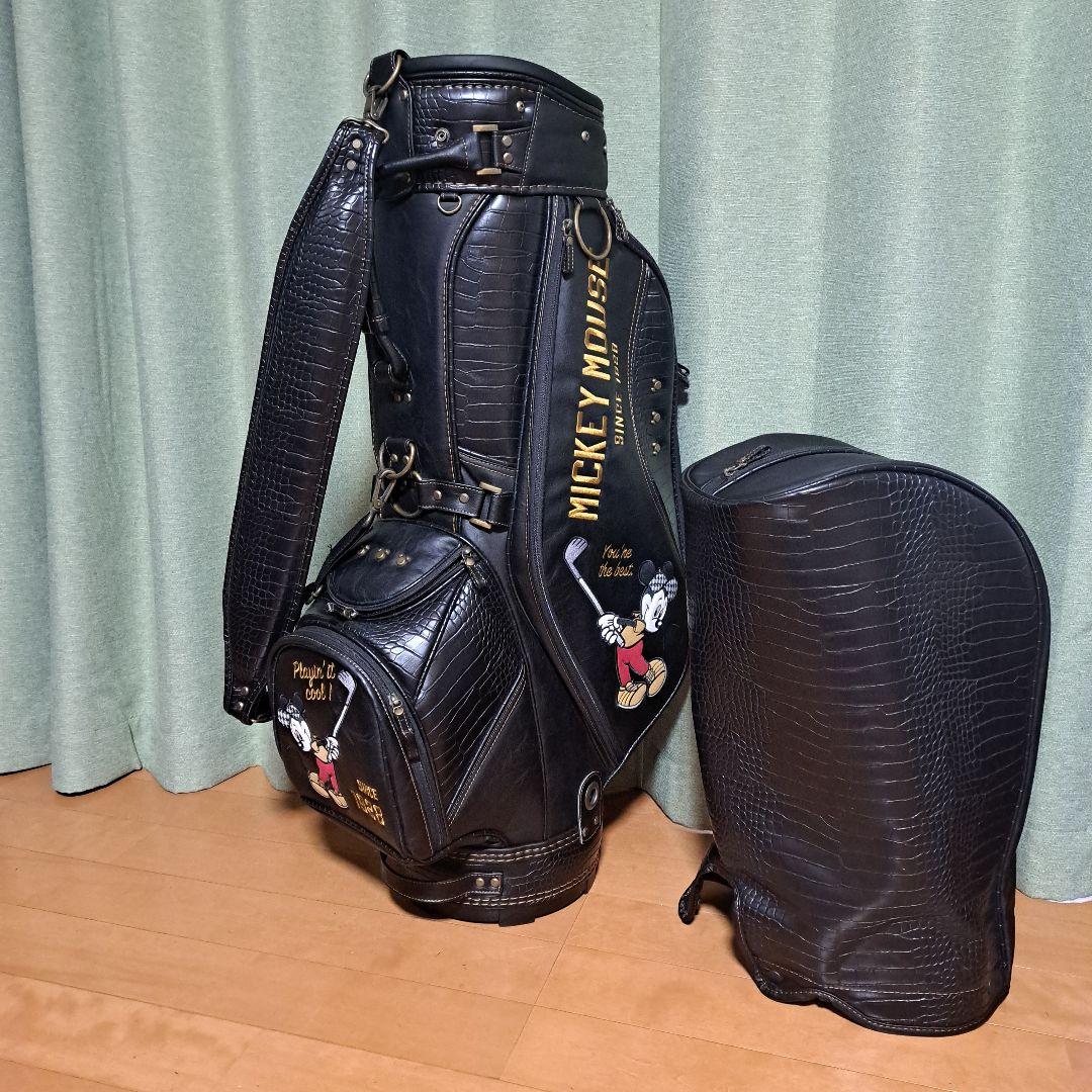 ミッキーマウス キャディバッグ.フード付き・9インチ。極美品！