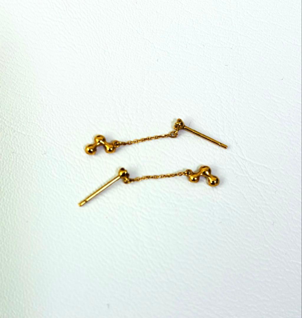 ツツミ/18金イエローゴールド ダイヤモンドピアス