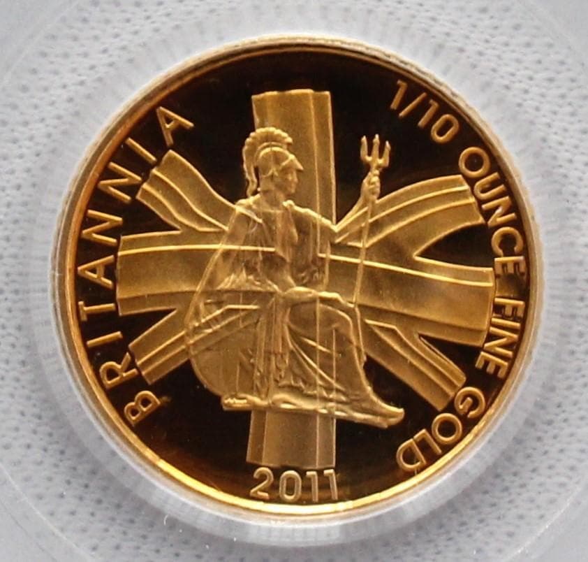 2011年 イギリス ブリタニア 10ポンド 金貨 PCGS PR70DCAM