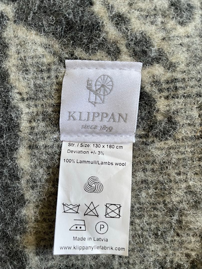 あ*ぺ様 KLIPPANクリッパン ミナペルホネン ウールブランケット✨グレー✖
