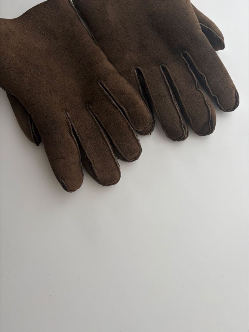 小物 Archive Miu Miu Mouton Gloves Brown