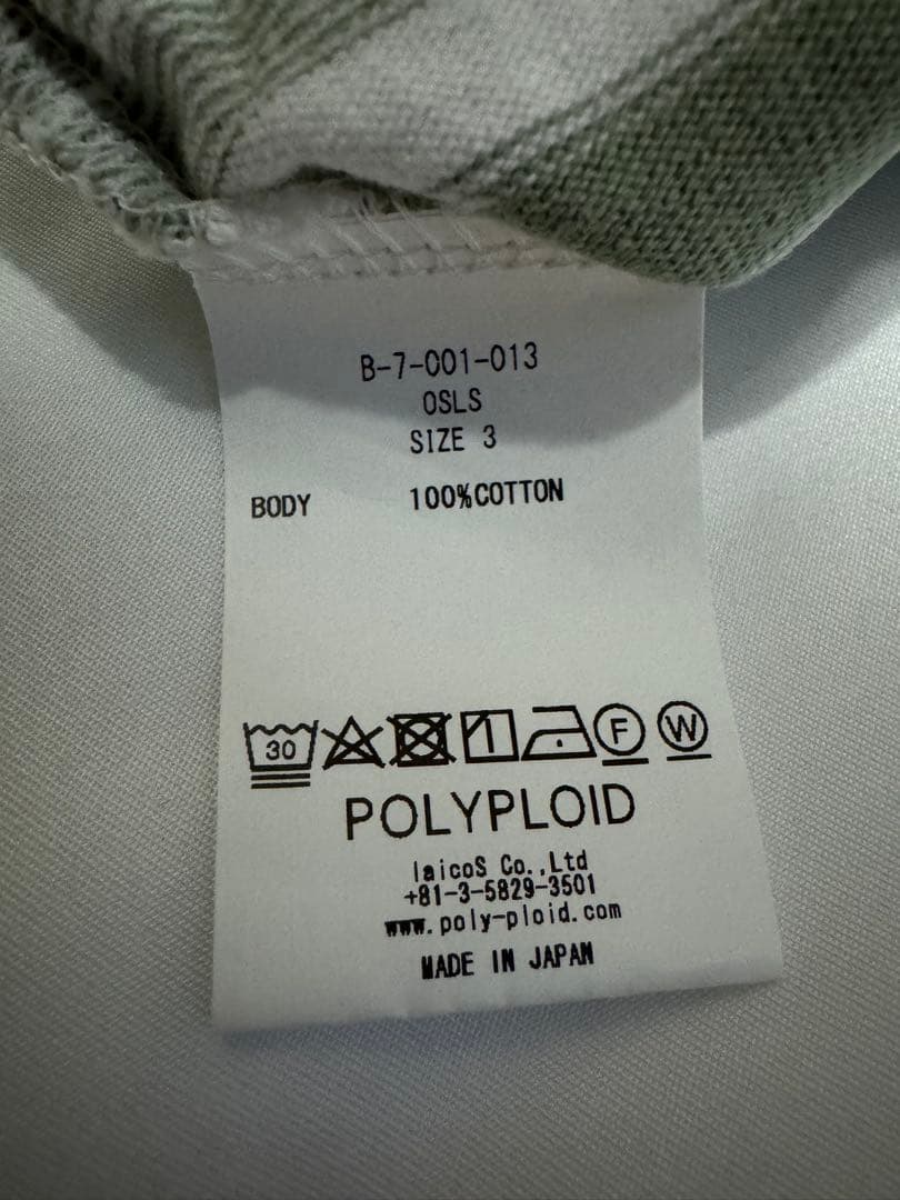 POLYPLOID ポリプロイド ストライプ 長袖カットソー